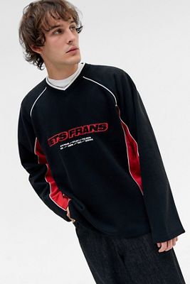 iets frans... Sudadera con Paneles Deportivos Negros y Rojos