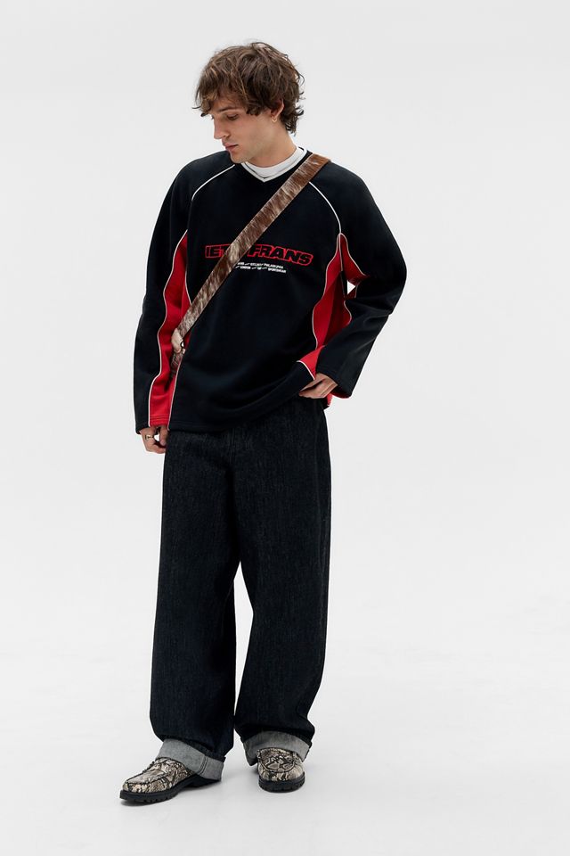 iets frans... Sudadera con Paneles Deportivos Negros y Rojos #3