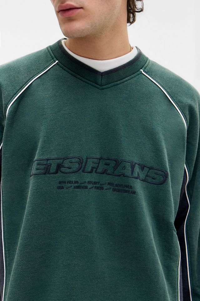 iets frans... Sudadera Verde con Panel Deportivo #1