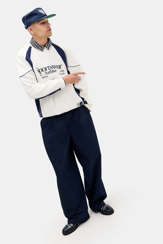 iets frans... Ecru & Navy Panel Sport Sweatshirt #1