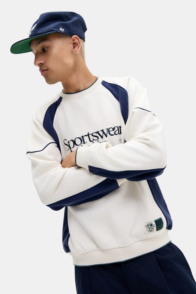 iets frans... Ecru & Navy Panel Sport Sweatshirt #2