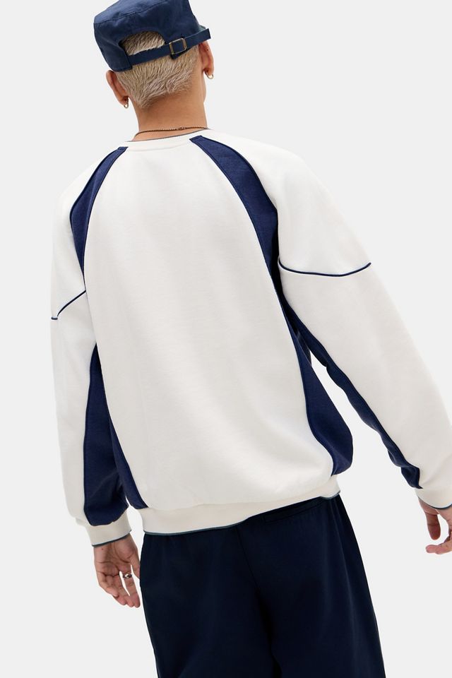 iets frans... Ecru & Navy Panel Sport Sweatshirt #3