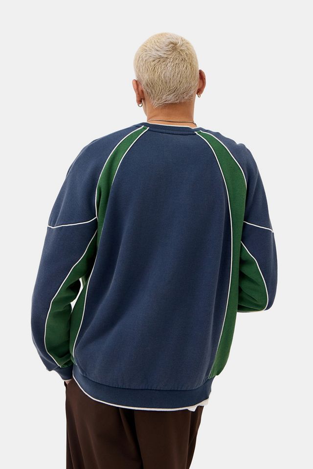 iets frans... Navy & Green Sporty Panel Sweatshirt #4
