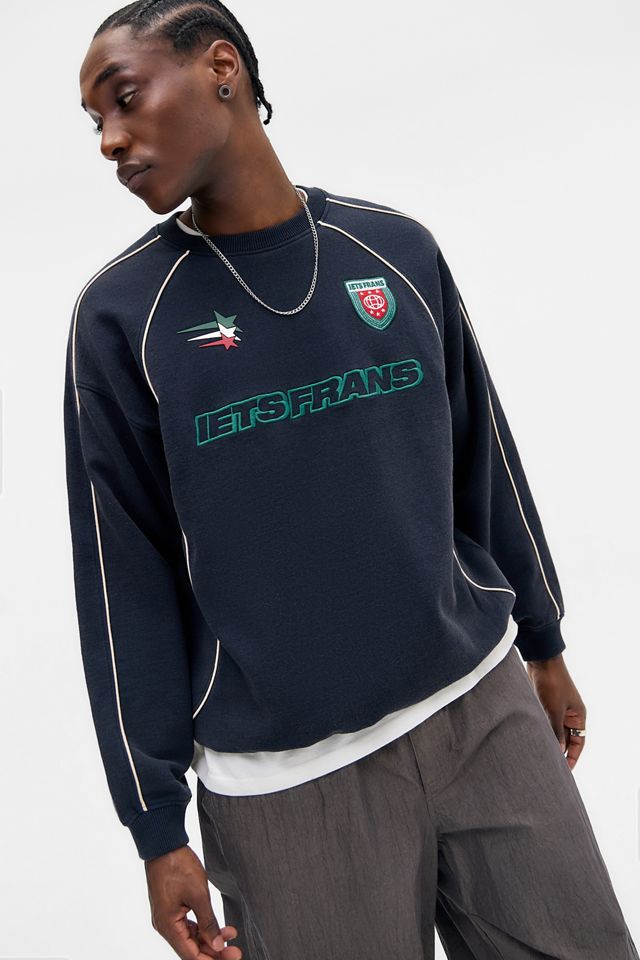 iets frans... Black Piped Football Sweatshirt #1