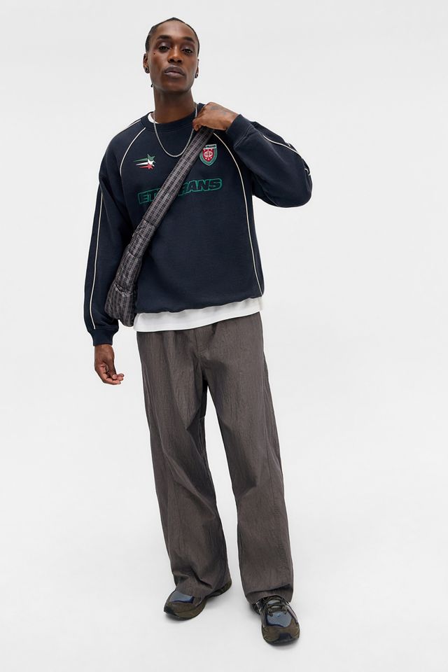 iets frans... Black Piped Football Sweatshirt #2