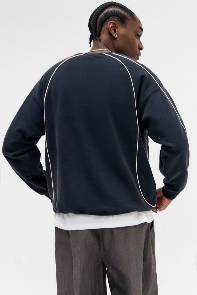 iets frans... Black Piped Football Sweatshirt #3