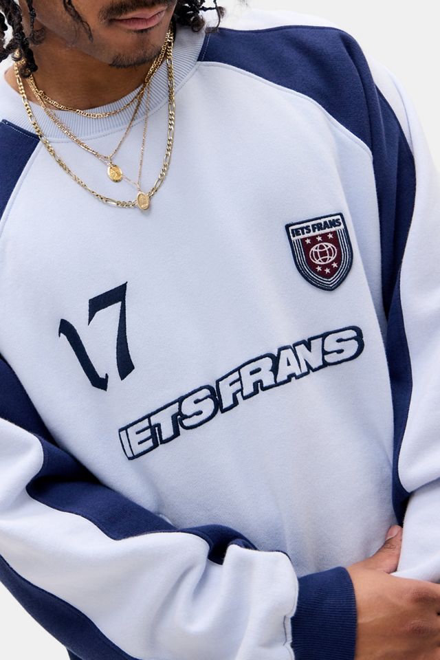 iets frans... Blauer Sweatshirt mit Einsatz #2