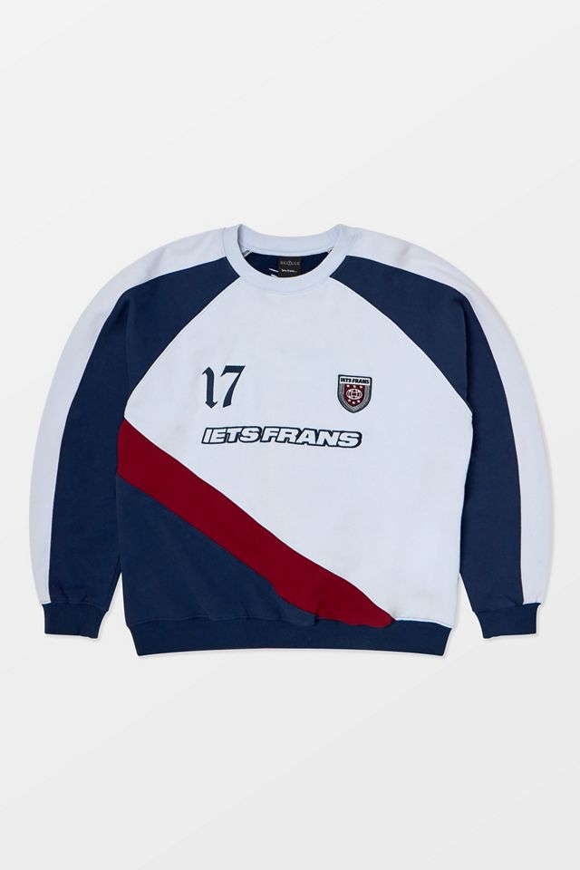 iets frans... Blauer Sweatshirt mit Einsatz #4