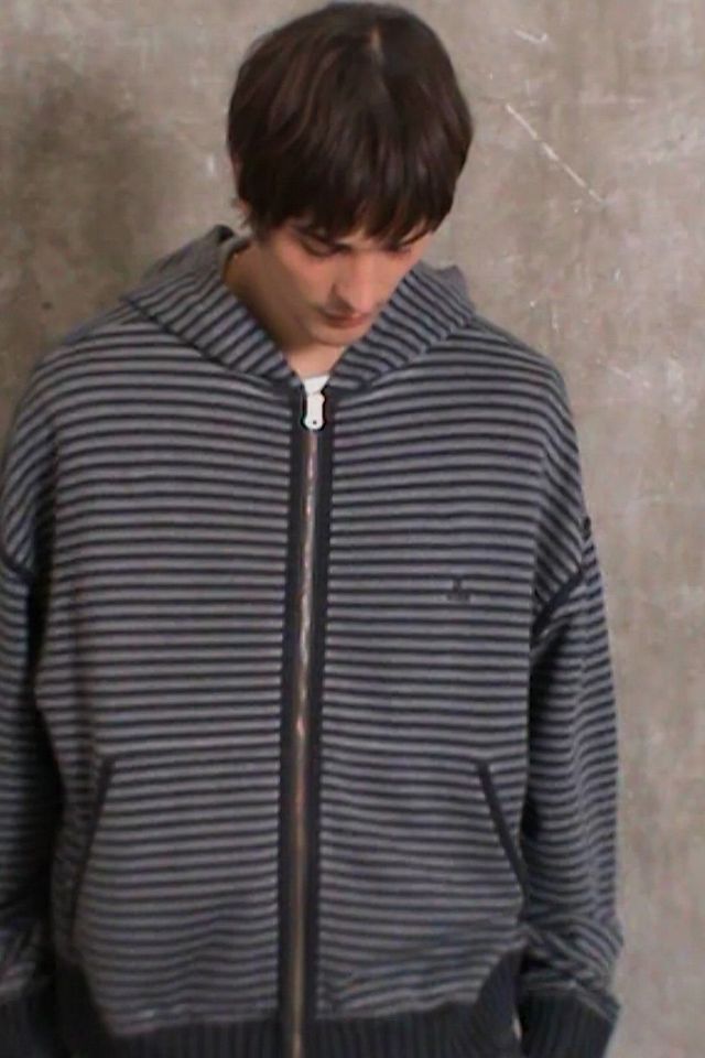 Sweat à capuche zippé à rayures Archivis #5