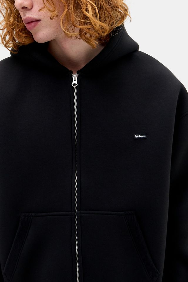 iets frans... Schwarzer Scuba Zip-Kapuzenpullover #1