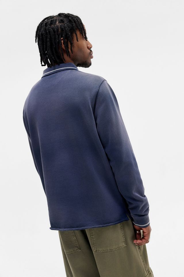 Sweat polo délavé au soleil bleu marine BDG #3