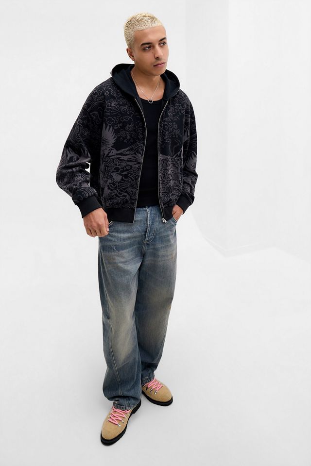 UO Schwarzer Adler Kapuzenpullover #1