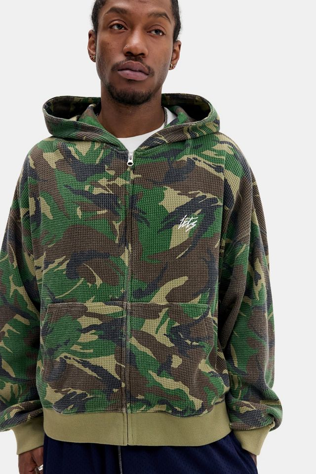 iets frans... Camo Waffle Zip-up Kapuzenpullover #1