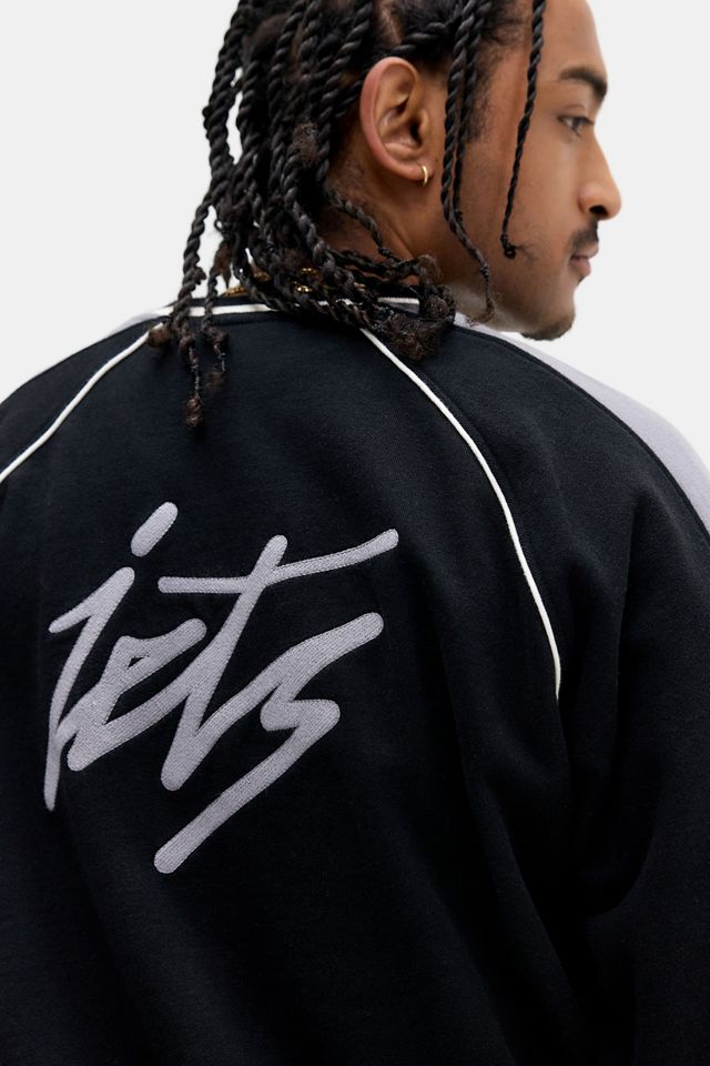 iets frans... Sudadera Negra con Panel Deportivo #2