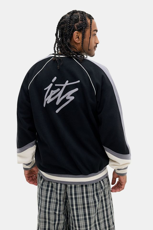 iets frans... Sudadera Negra con Panel Deportivo #3