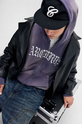 Felpa con Cappuccio Destroy con Zip Integrale Archivis