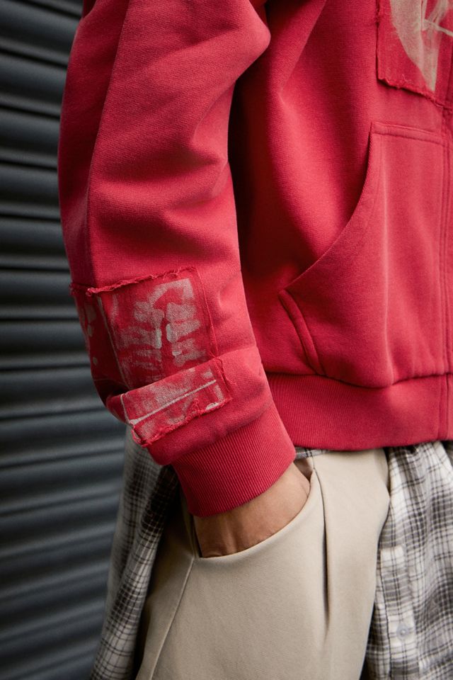 Archivis Red X-Ray Zip-Through Hoodie #3