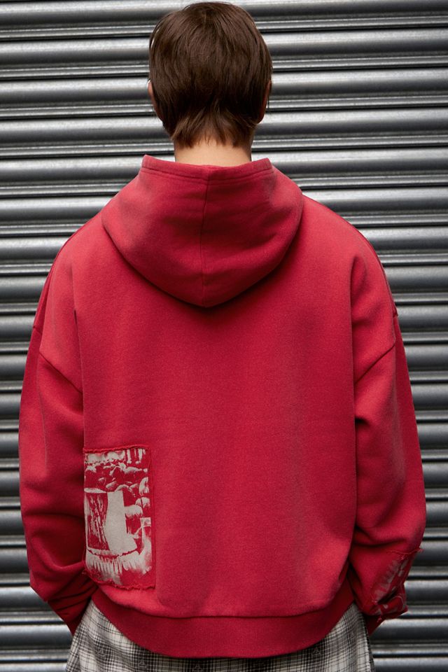 Archivis Red X-Ray Zip-Through Hoodie #4