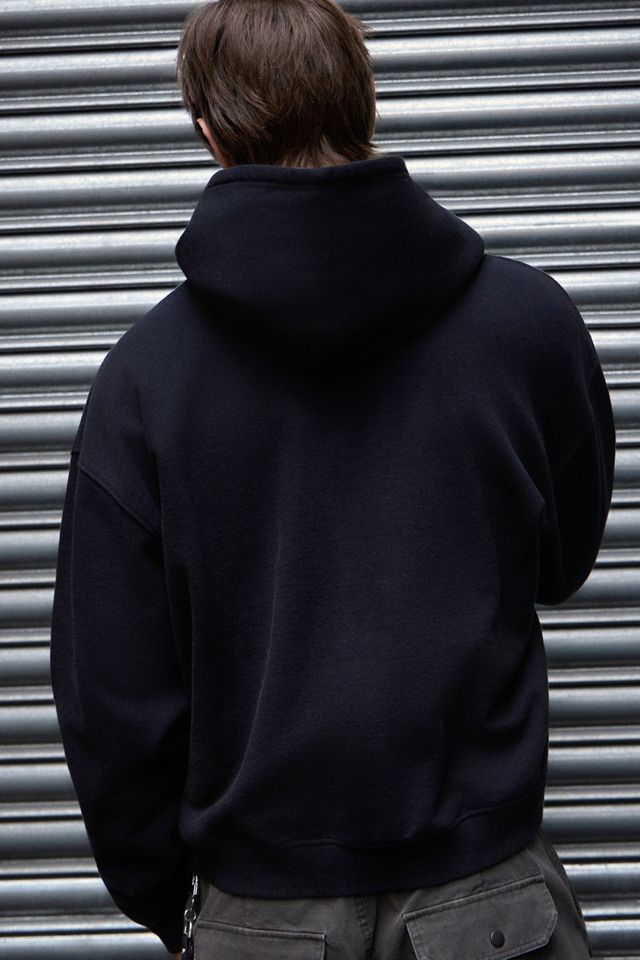 Sweat à capuche noir Archivis à fermeture éclair avec tête de mort #3