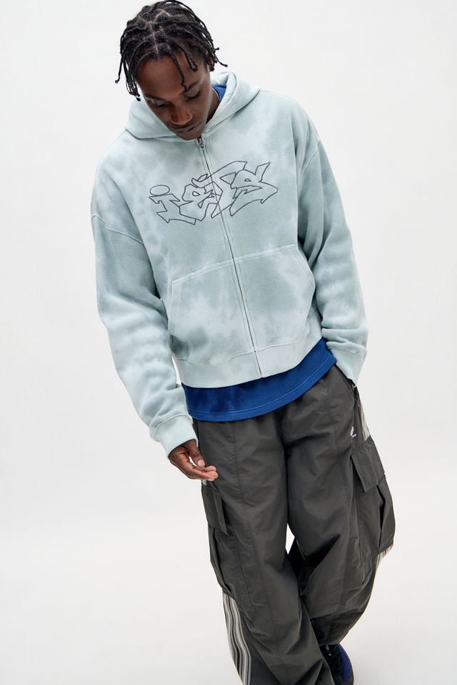 iets frans... Tie Dye Waffle Zip-Through Hoodie #1