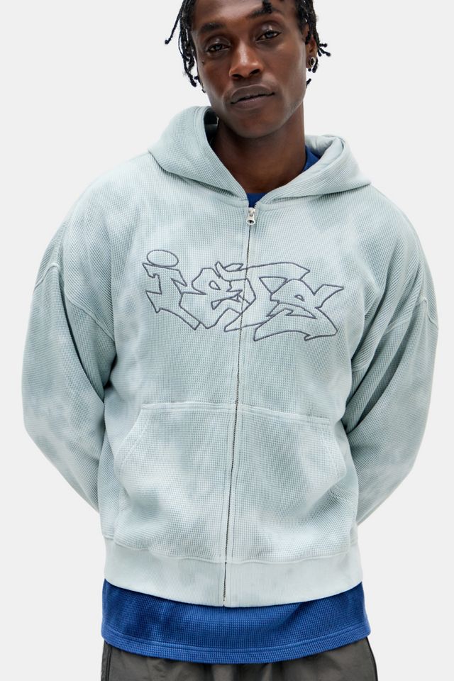 iets frans... Tie Dye Waffle Zip-Through Hoodie #2
