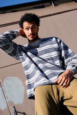 iets frans... Striped Pocket Long Sleeve Tee