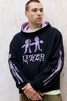 Ayker Schwarzer Abstrakter Totem Kapuzenpullover