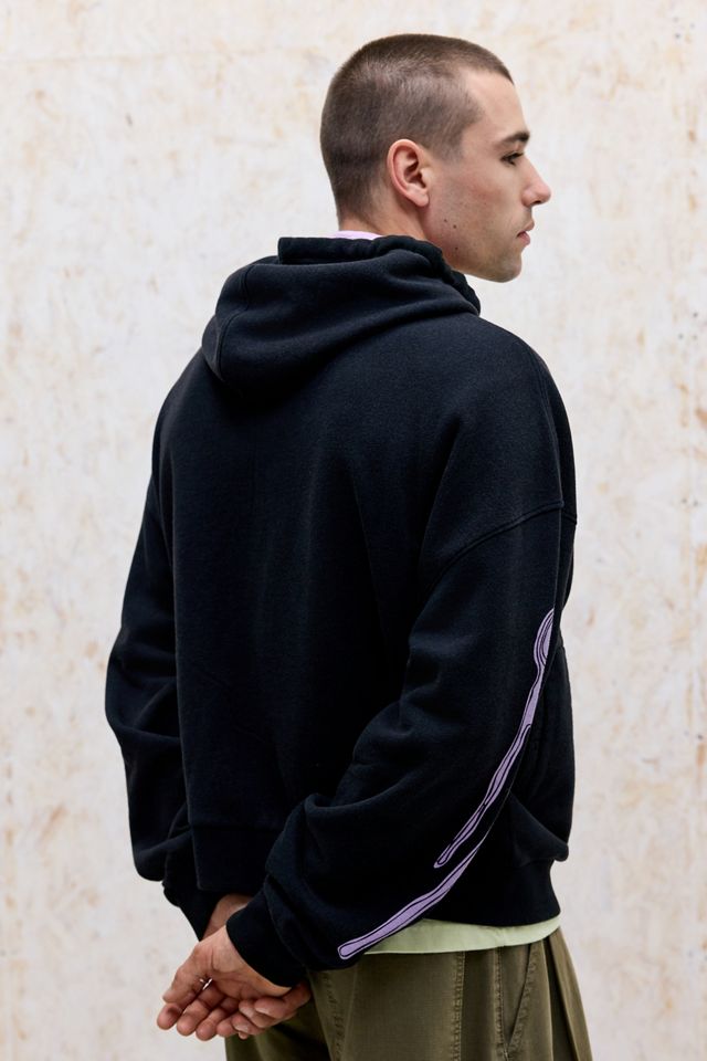 Ayker Schwarzer Abstrakter Totem Kapuzenpullover #3