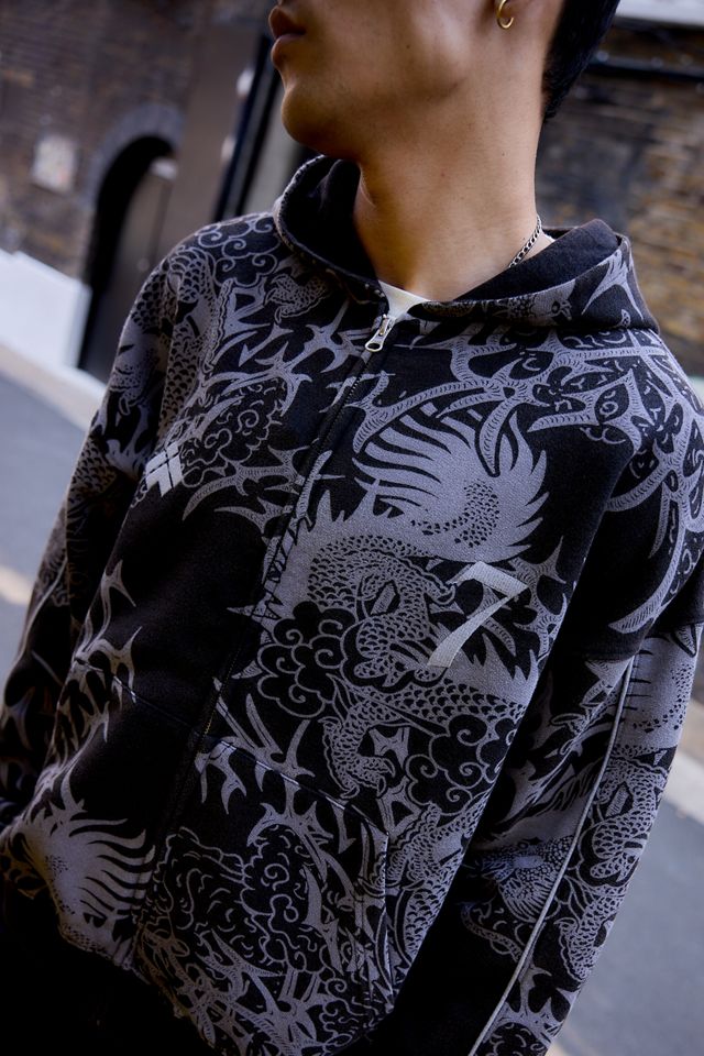 iets frans... Black Asiatic Dragon Zip-Through Hoodie #1