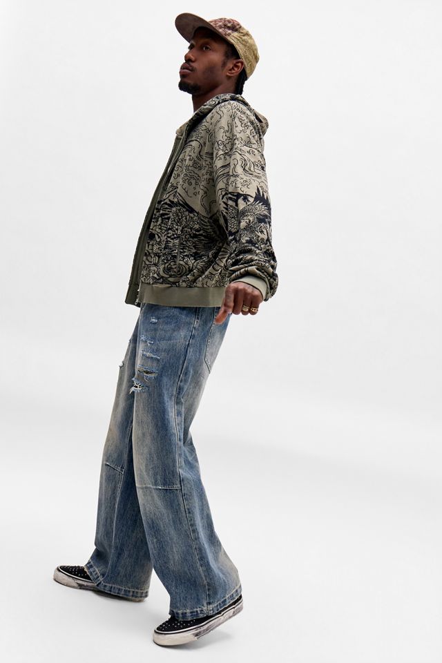 Sudadera con Capucha UO Khaki Eagle con Cremallera #1