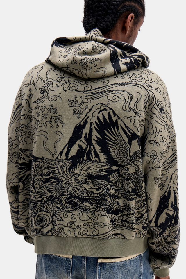 Sudadera con Capucha UO Khaki Eagle con Cremallera #3