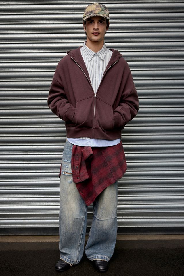 Archivis Waffle Lined Zip-Through Hoodie #1