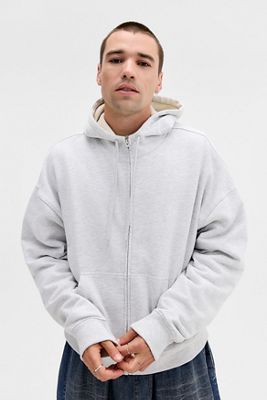 iets frans... Waffle Lined Zip-Through Hoodie