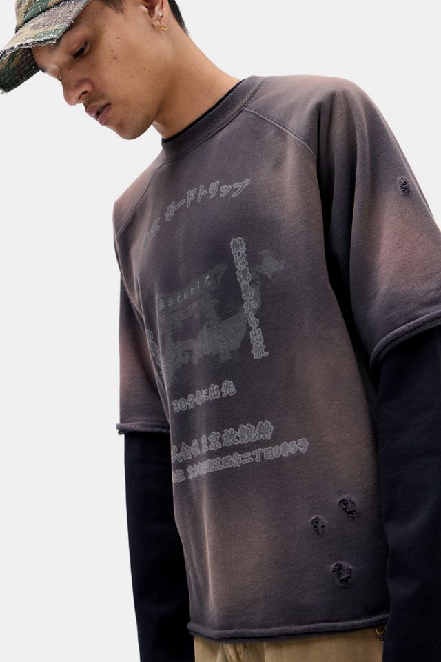 Archivis Schwarzes Doppellagiges Grafik-T-Shirt #1