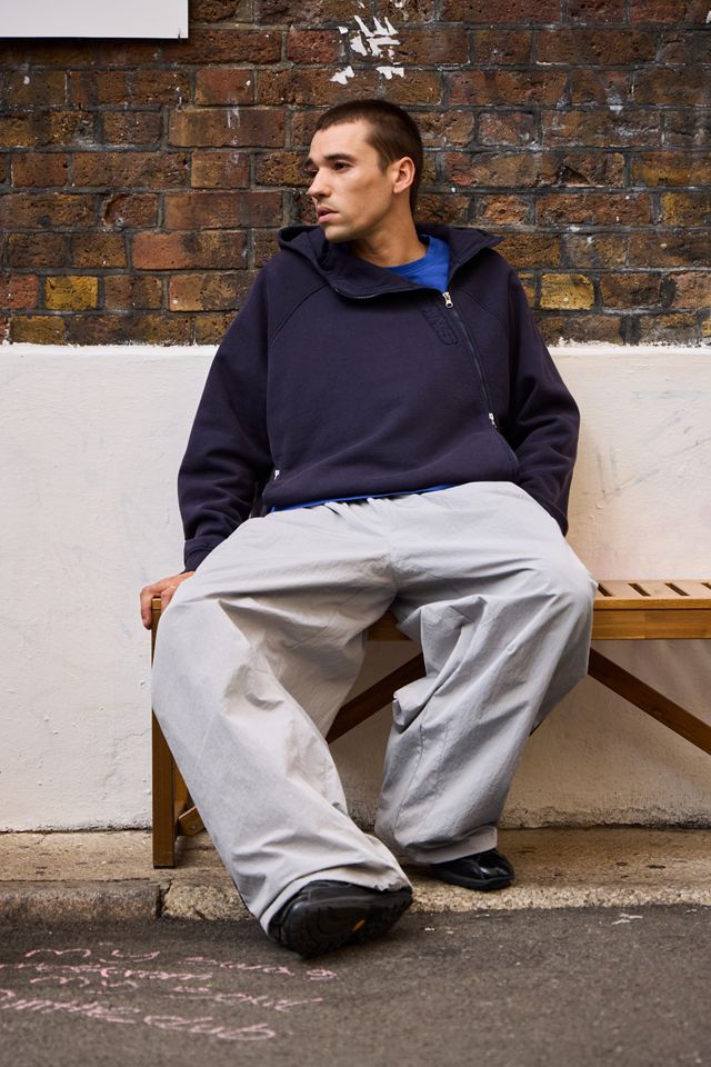 iets frans... Sudadera con Capucha Asimétrica Azul con Doble Cremallera #2