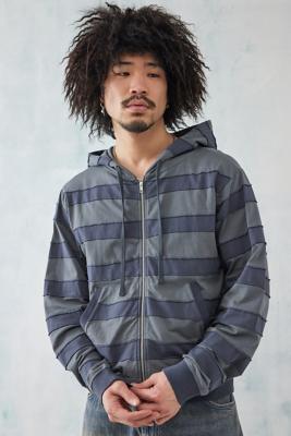 Black and cheap grey striped hoodie