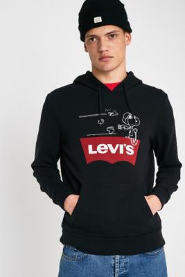 Levi s x Peanuts Snoopy Black Hoodie Urban Outfitters UK