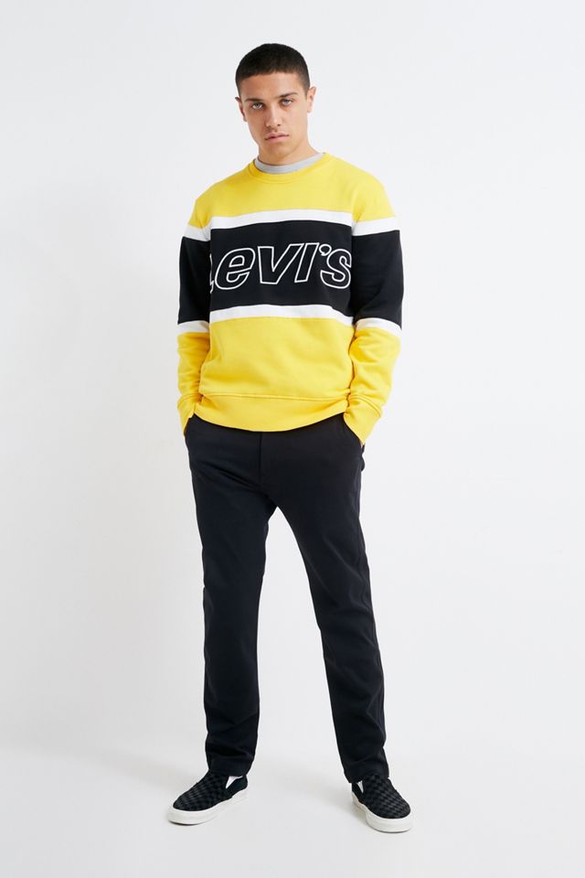 Levi's Yellow Colourblock Crew Neck Sudadera #2