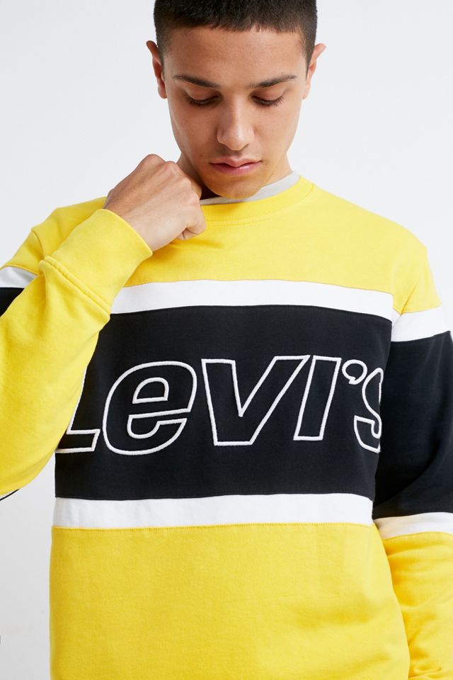 Levi's Yellow Colourblock Crew Neck Sudadera #3
