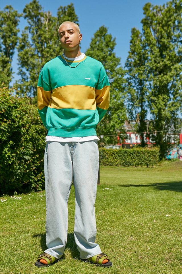 Levi's Green Alhambra & Yellow Colour-Block Sweatshirt #2