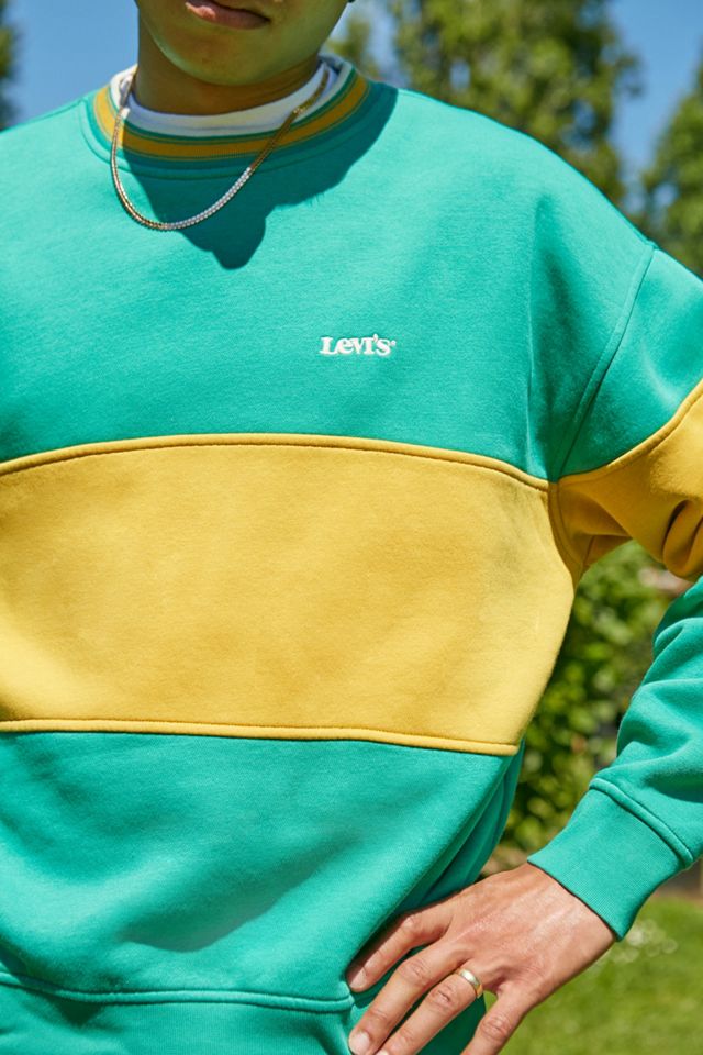 Levi's Green Alhambra & Yellow Colour-Block Sweatshirt #3