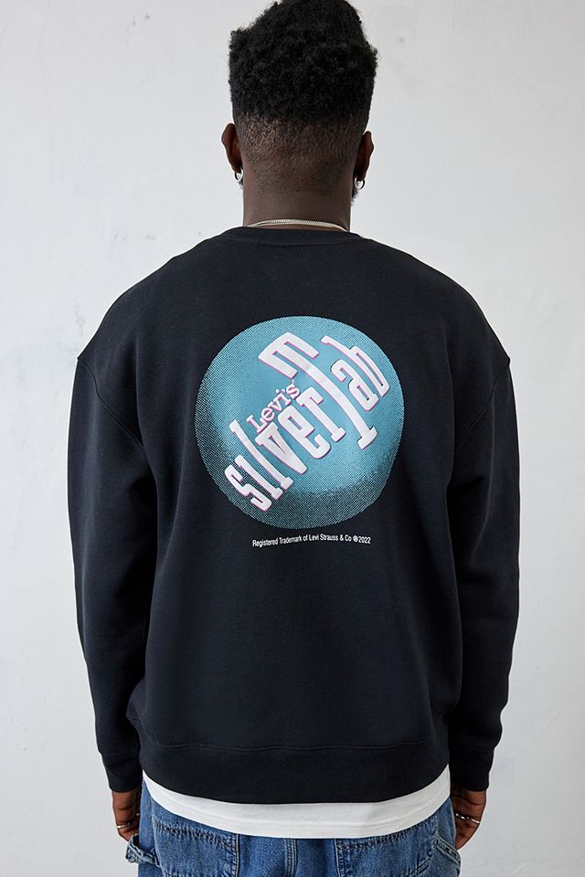 Levi's Black Silver Tab Crew Sweatshirt | Urban Outfitters UK