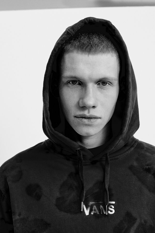 Logotipo de Vans Sudadera con capucha Roja Tie-Dye #1