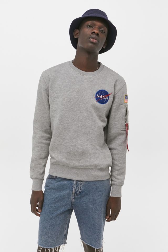 Alpha Industries Space Shuttle Grey Sweatshirt Urban Outfitters UK