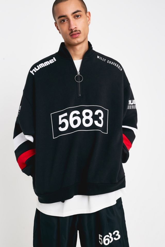 Hummel X Willy Chavarria Black Half-Zip Sweatshirt