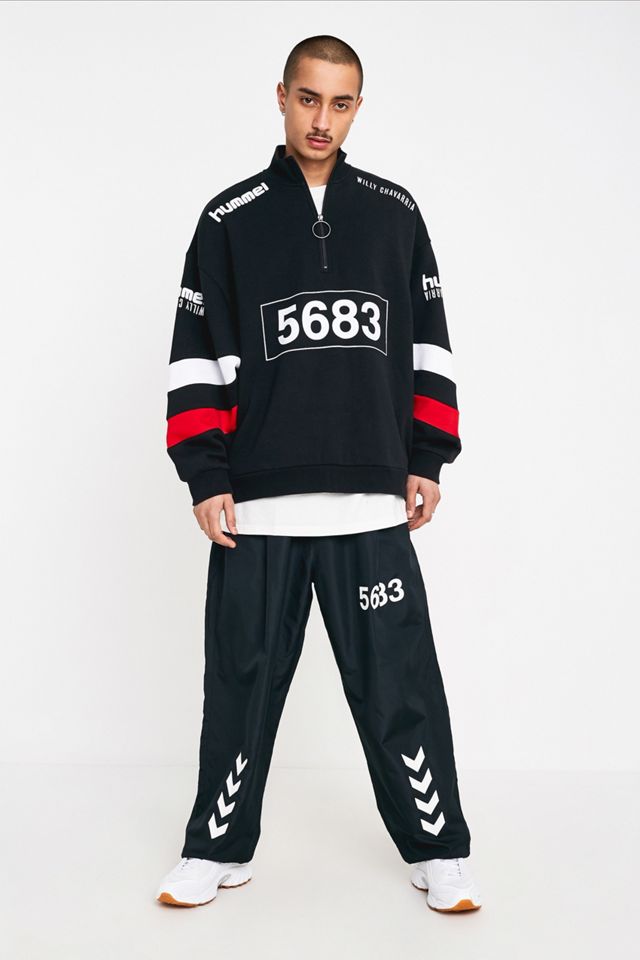 Hummel X Willy Chavarria Black Half-Zip Sweatshirt | Urban