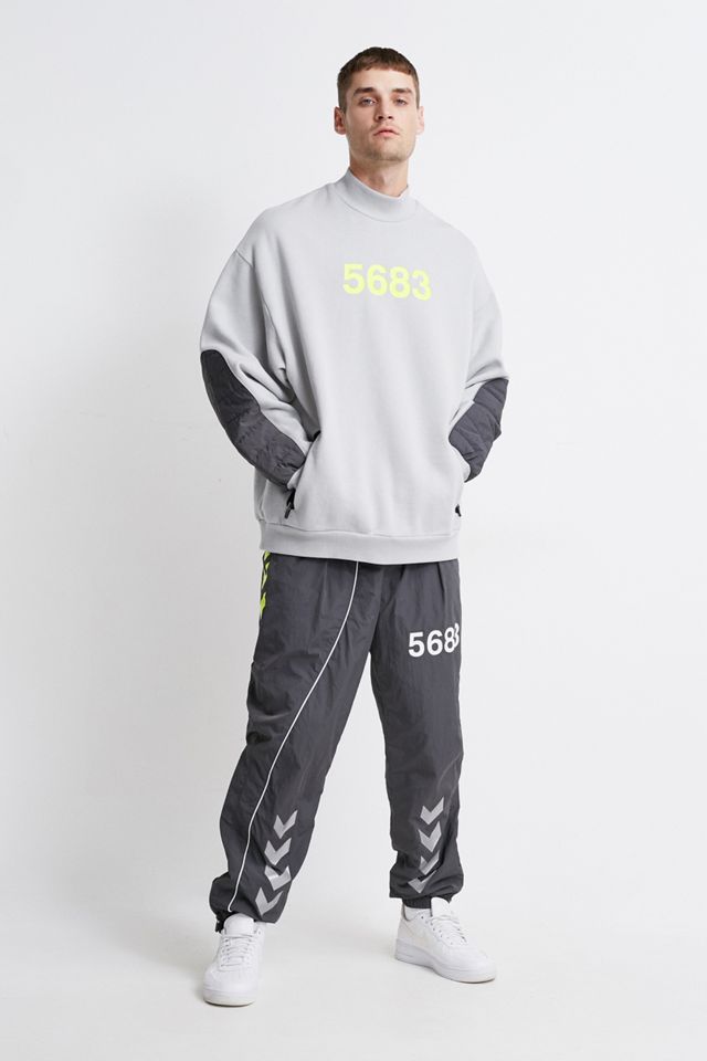 Hummel X Willy Chavarria - Sweatshirt faux col et poche kangourou Harbor Mist #2