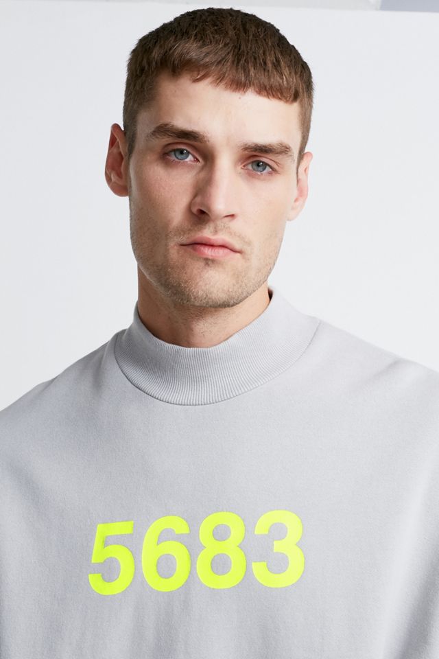 Hummel X Willy Chavarria - Sweatshirt faux col et poche kangourou Harbor Mist #3