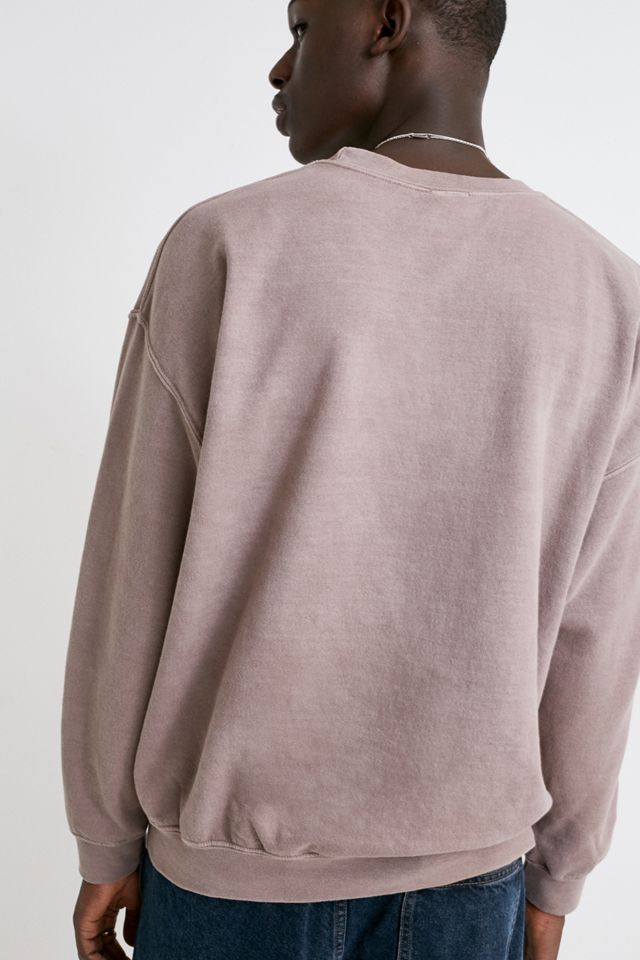 iets frans… Brown Overdyed Crew Neck Sweatshirt #2