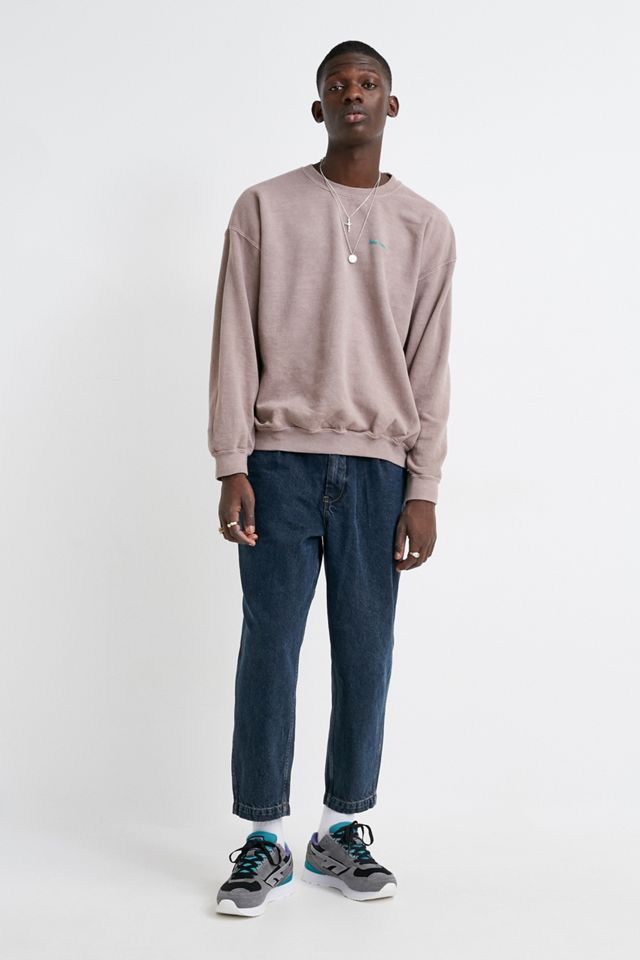 iets frans… Brown Overdyed Crew Neck Sweatshirt #3